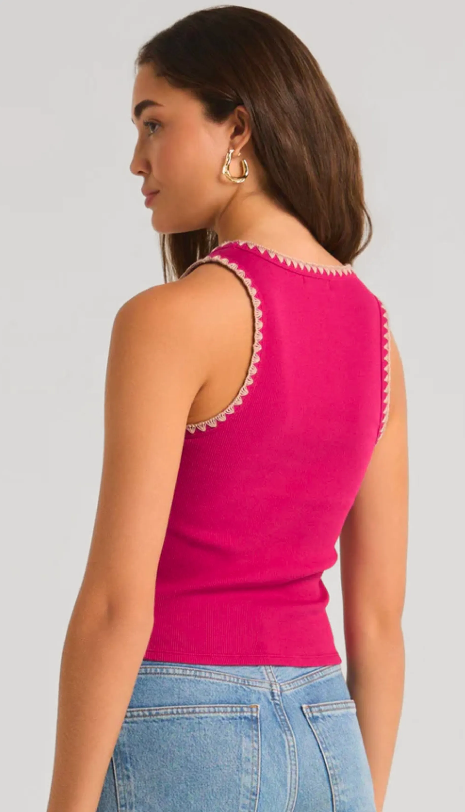 Avril Rib Whip Stitch Tank