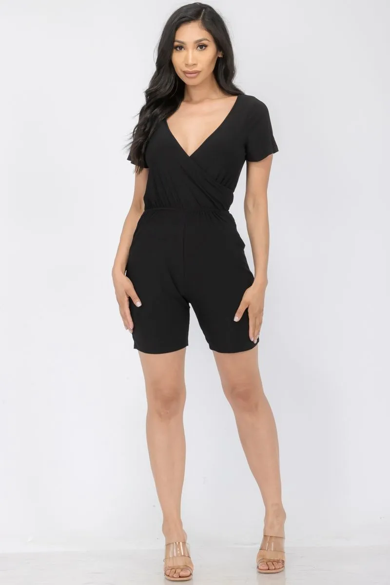 AXD1004  - FITTED BIKER SHORT ROMPER