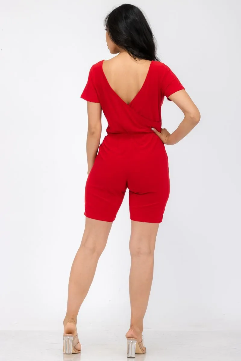 AXD1004  - FITTED BIKER SHORT ROMPER