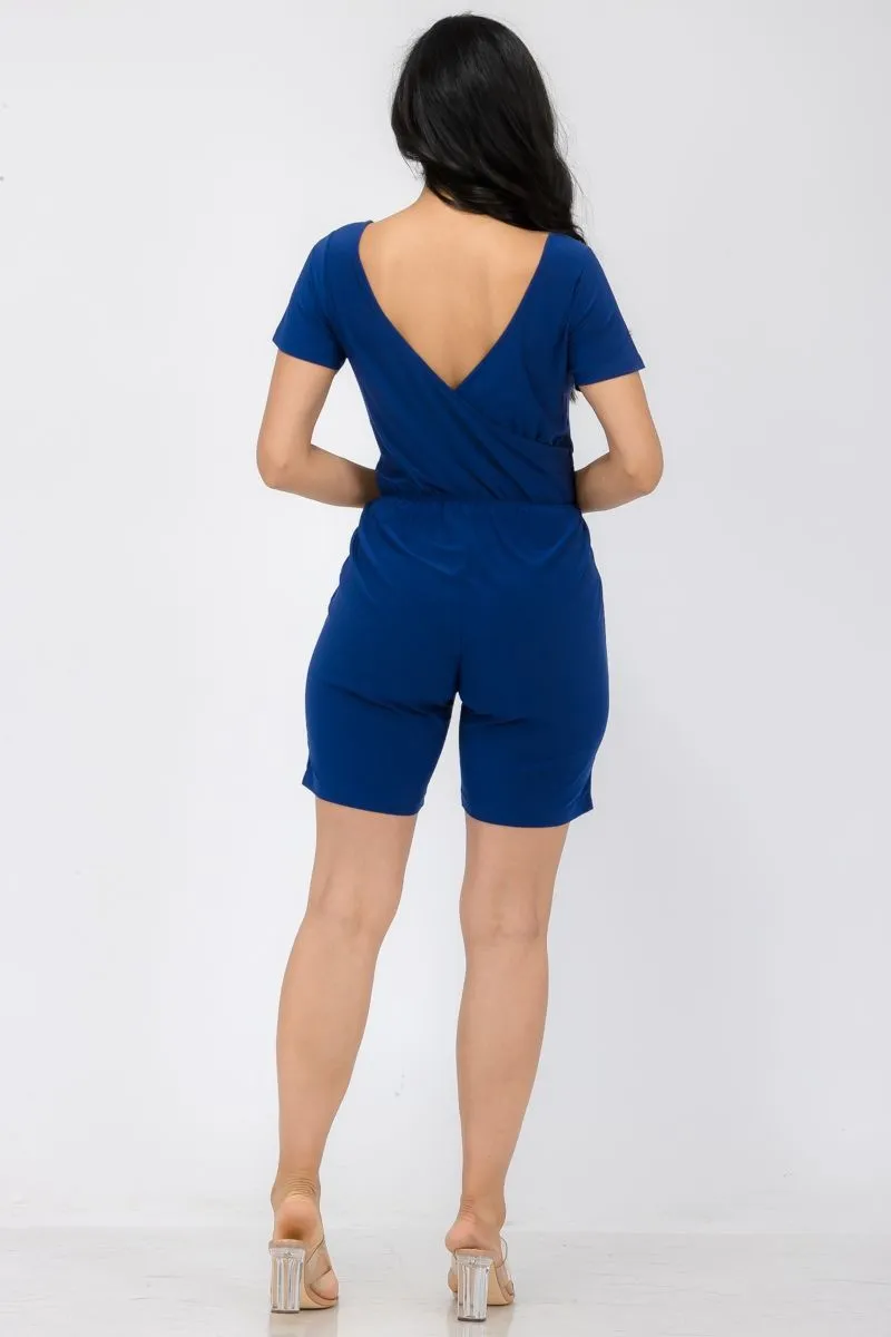 AXD1004  - FITTED BIKER SHORT ROMPER