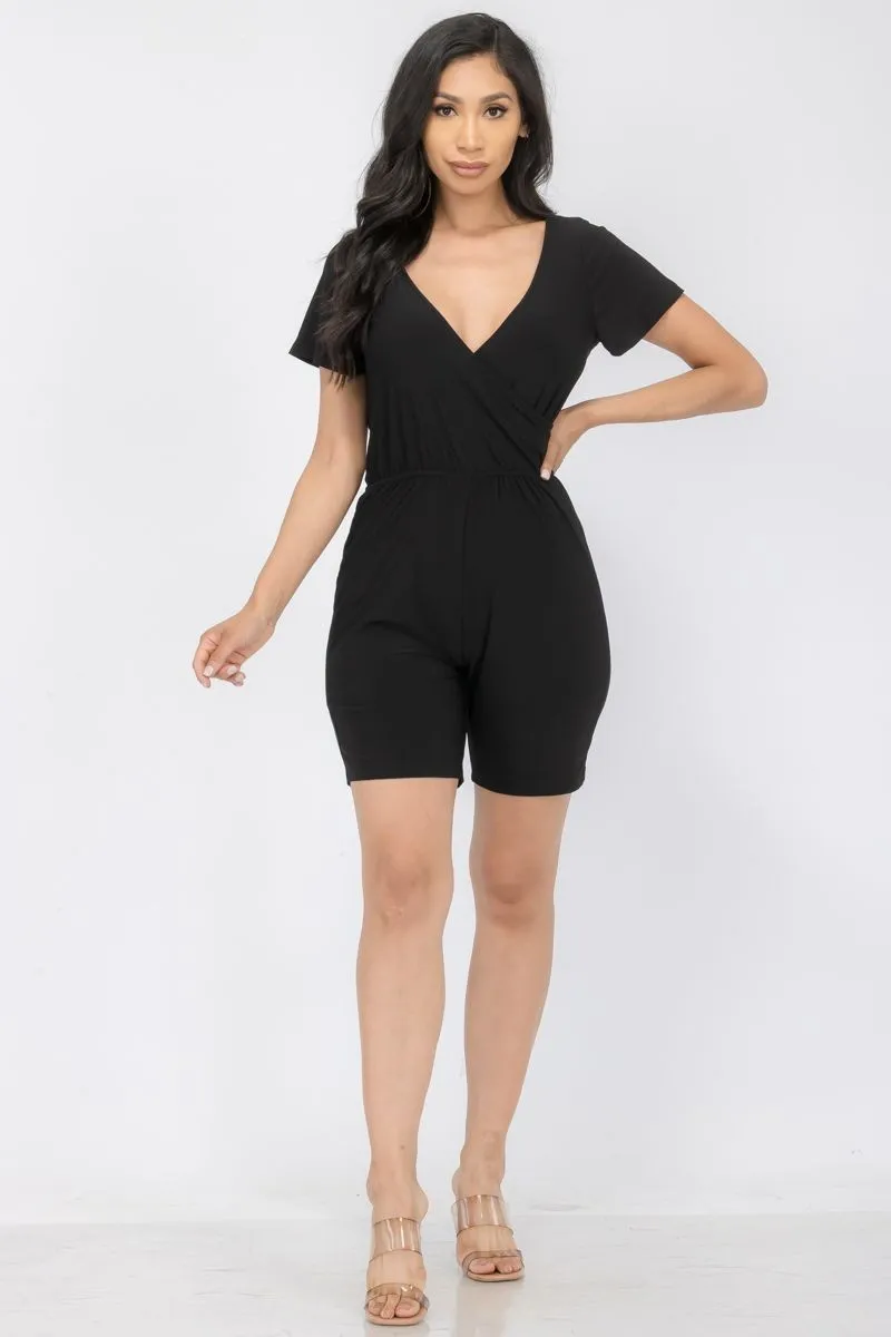 AXD1004  - FITTED BIKER SHORT ROMPER