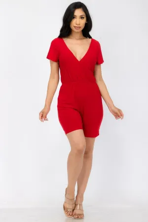 AXD1004  - FITTED BIKER SHORT ROMPER
