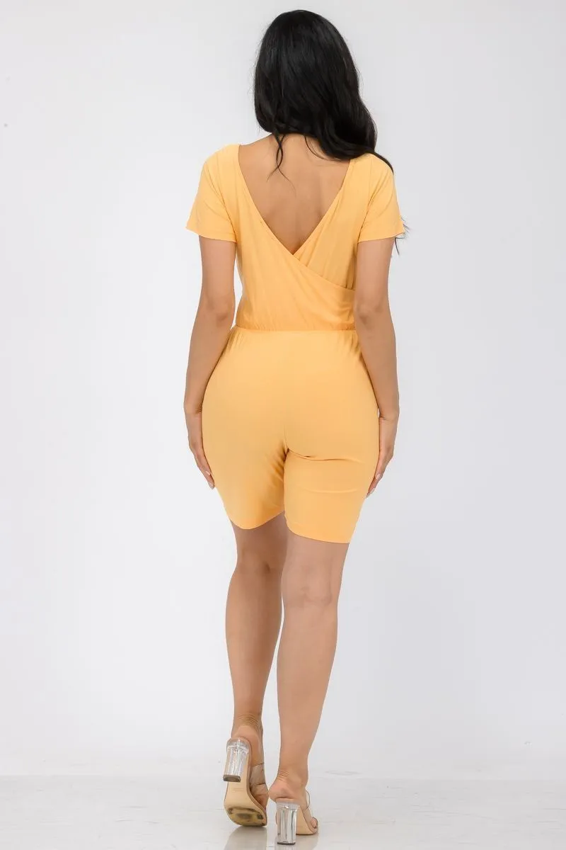 AXD1004  - FITTED BIKER SHORT ROMPER