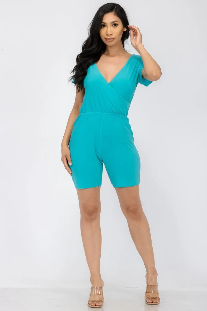 AXD1004  - FITTED BIKER SHORT ROMPER