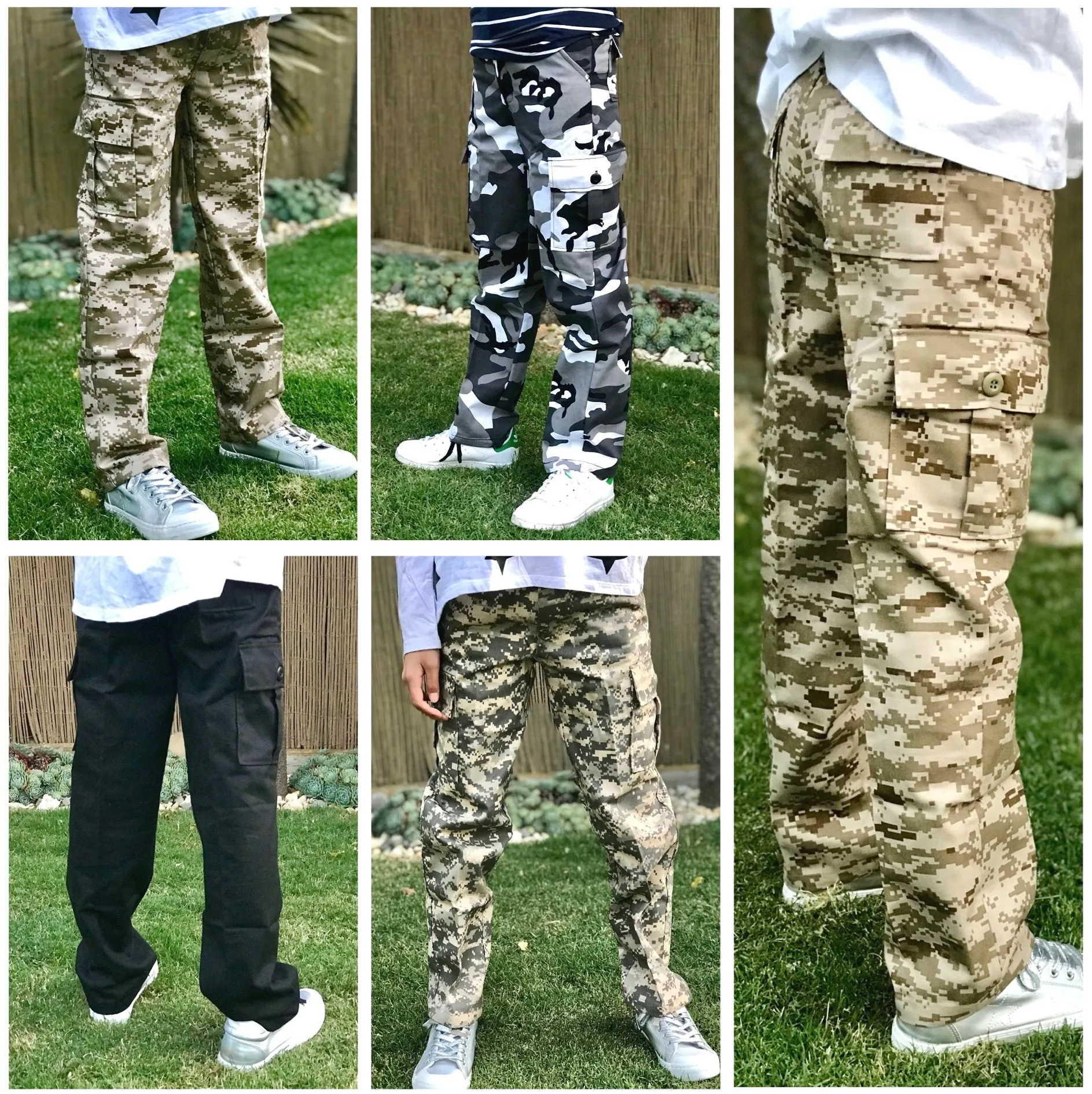 BACKBONE Kids Boys Girls Military Army Ranger Camping outdoor cargo pants trousers