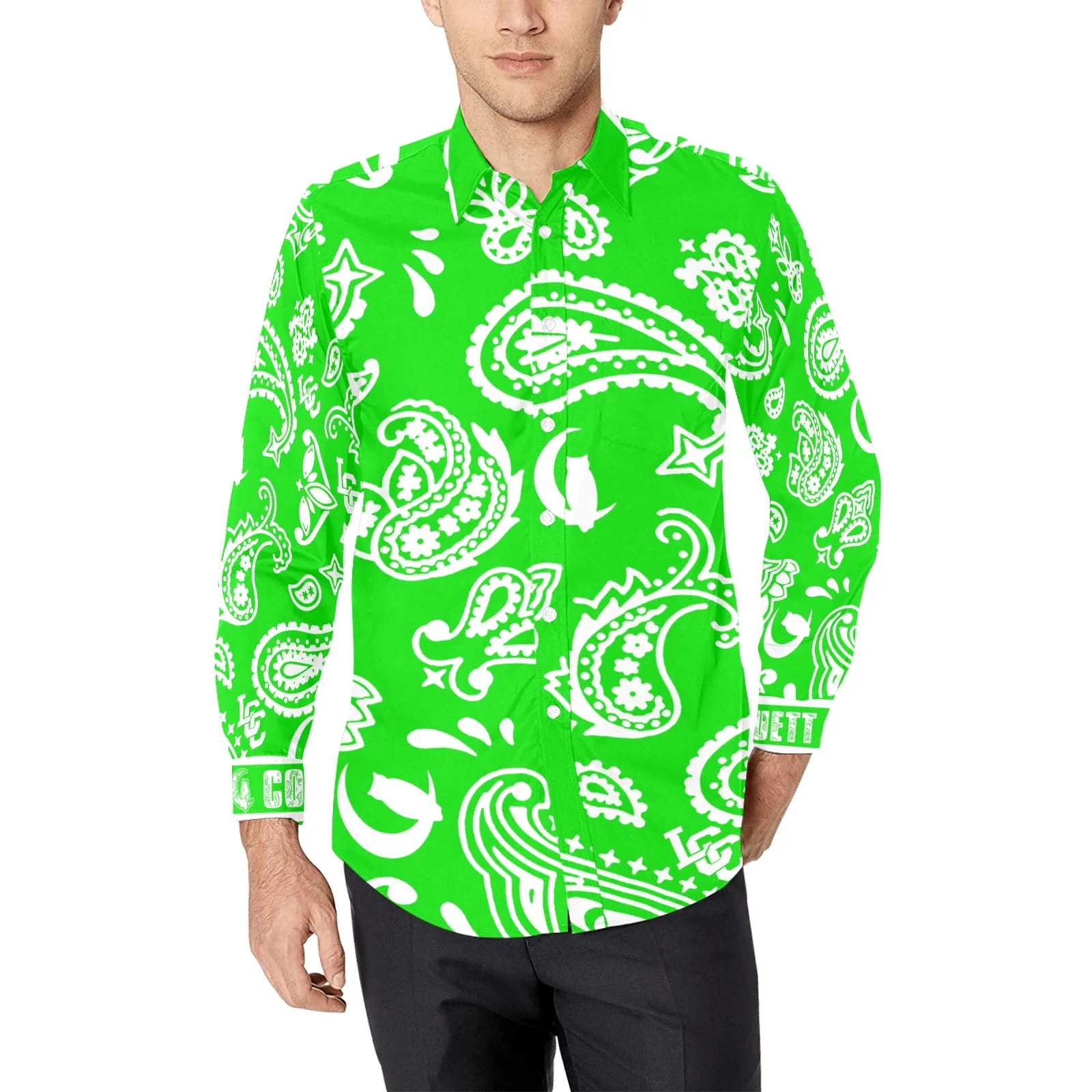 BANDANA PAISLEY Cs'Up Men's Casual Dress Shirt