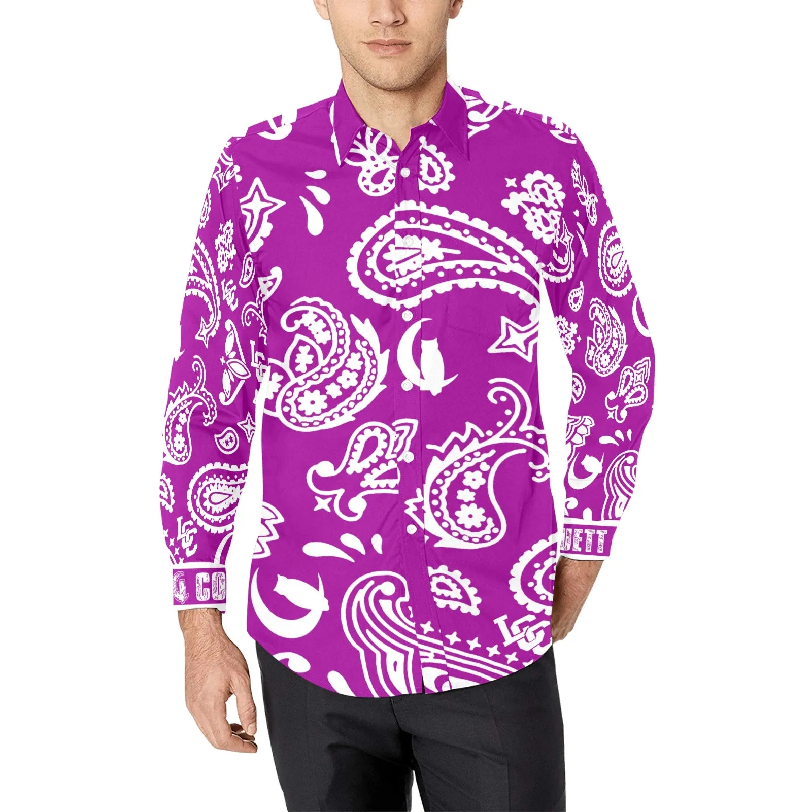 BANDANA PAISLEY Cs'Up Men's Casual Dress Shirt