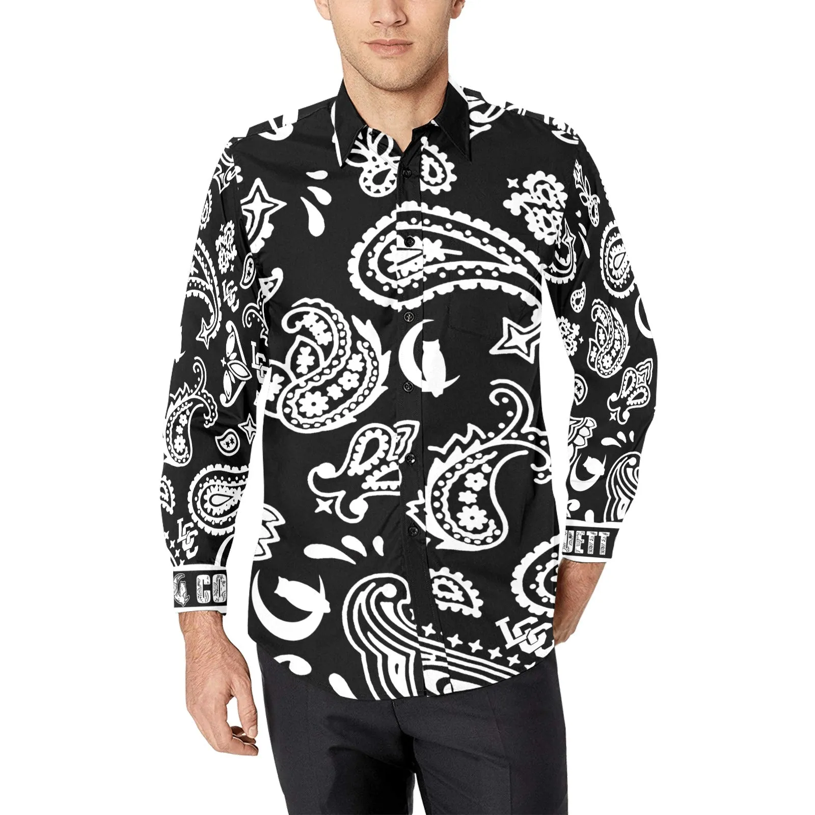 BANDANA PAISLEY Cs'Up Men's Casual Dress Shirt