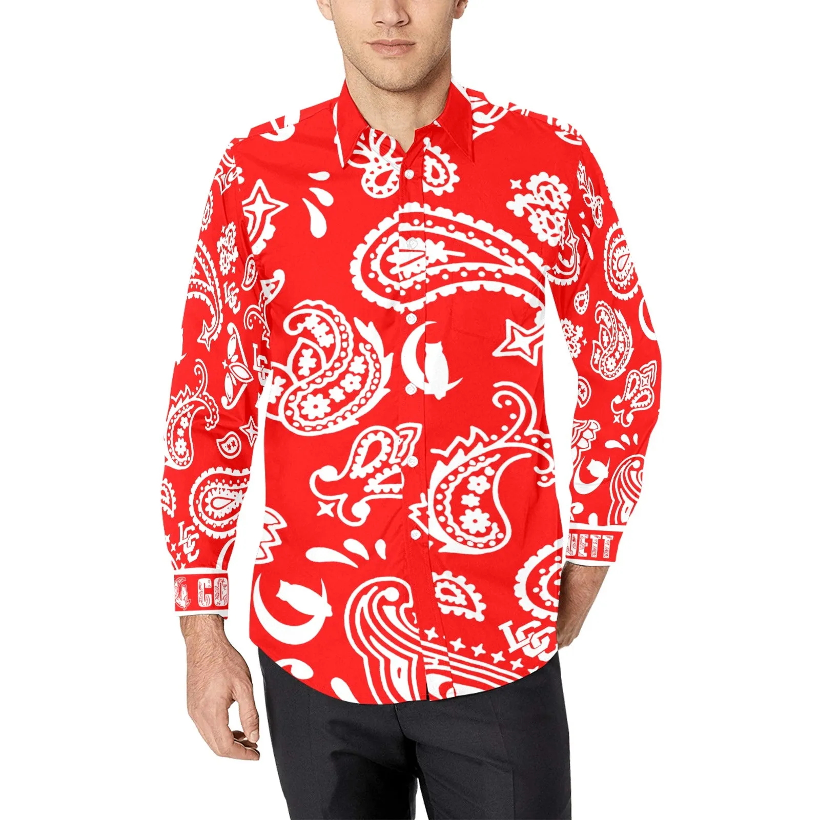 BANDANA PAISLEY Cs'Up Men's Casual Dress Shirt