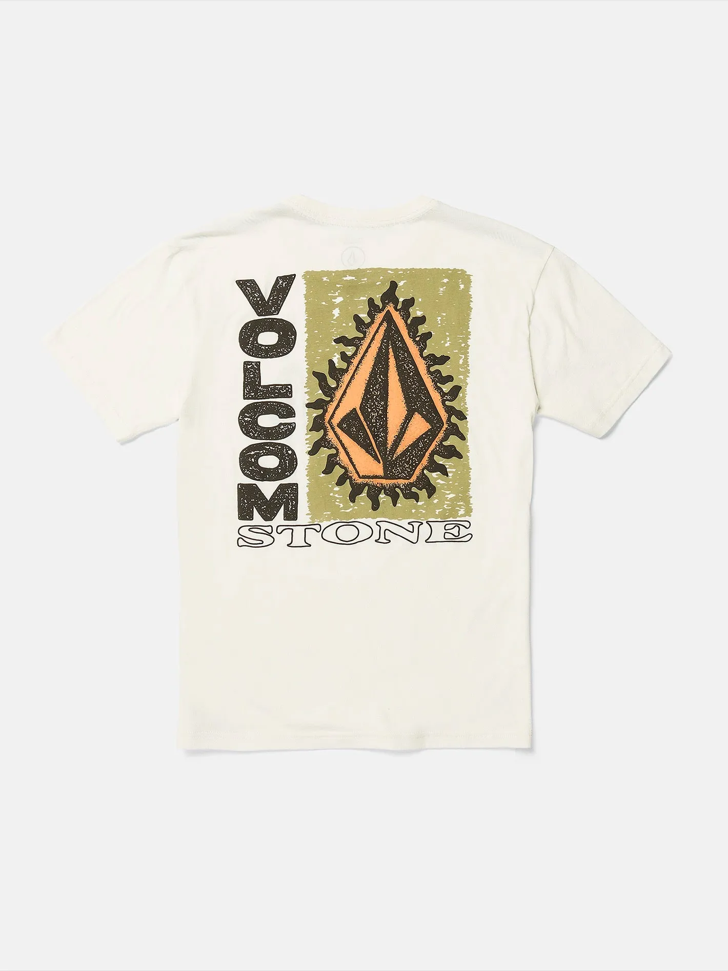 Big Boys Flamed Short Sleeve Tee - Off White