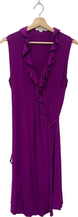 Boden Purple Ruffle Sleeveless Dress UK 12/R