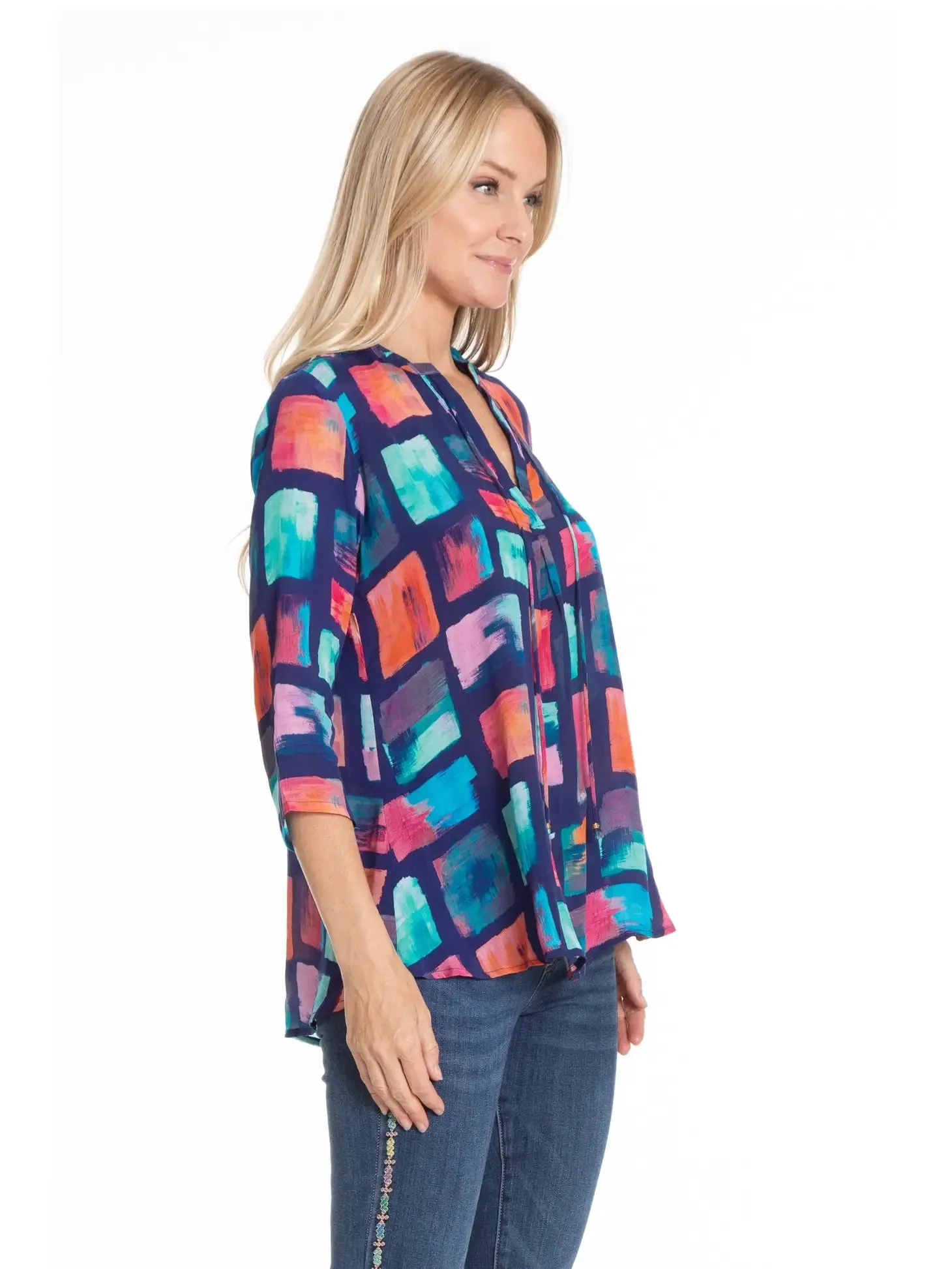 Brushstroke Blocks Blouse