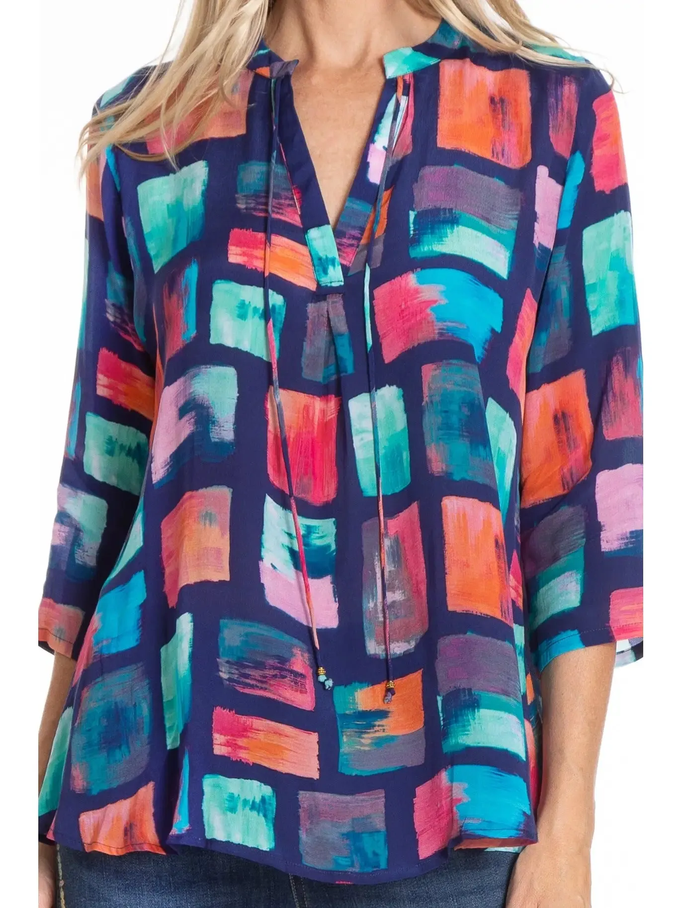 Brushstroke Blocks Blouse