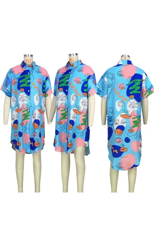 BZ485 Graphic Long Shirt