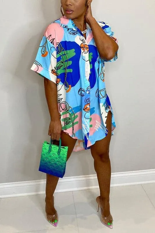 BZ485 Graphic Long Shirt