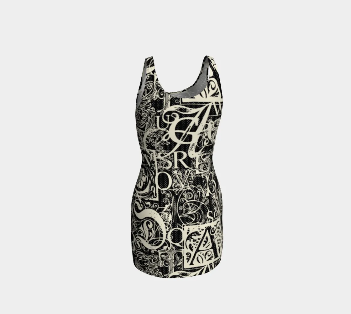 Calligraphy Bodycon Dress