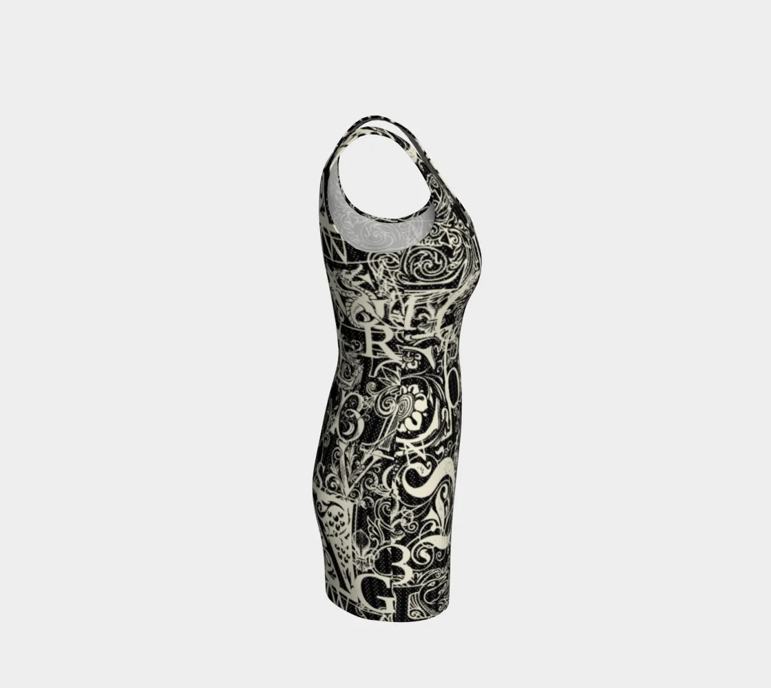 Calligraphy Bodycon Dress