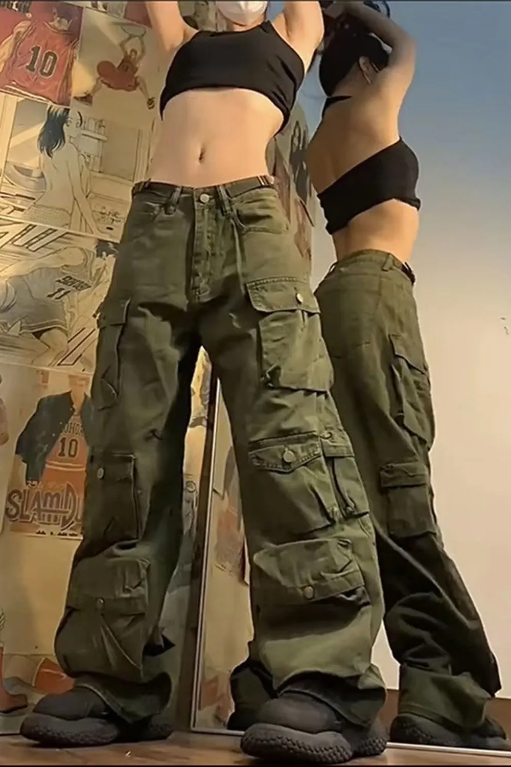 Casual Cargo Multi Pockets Long Pants