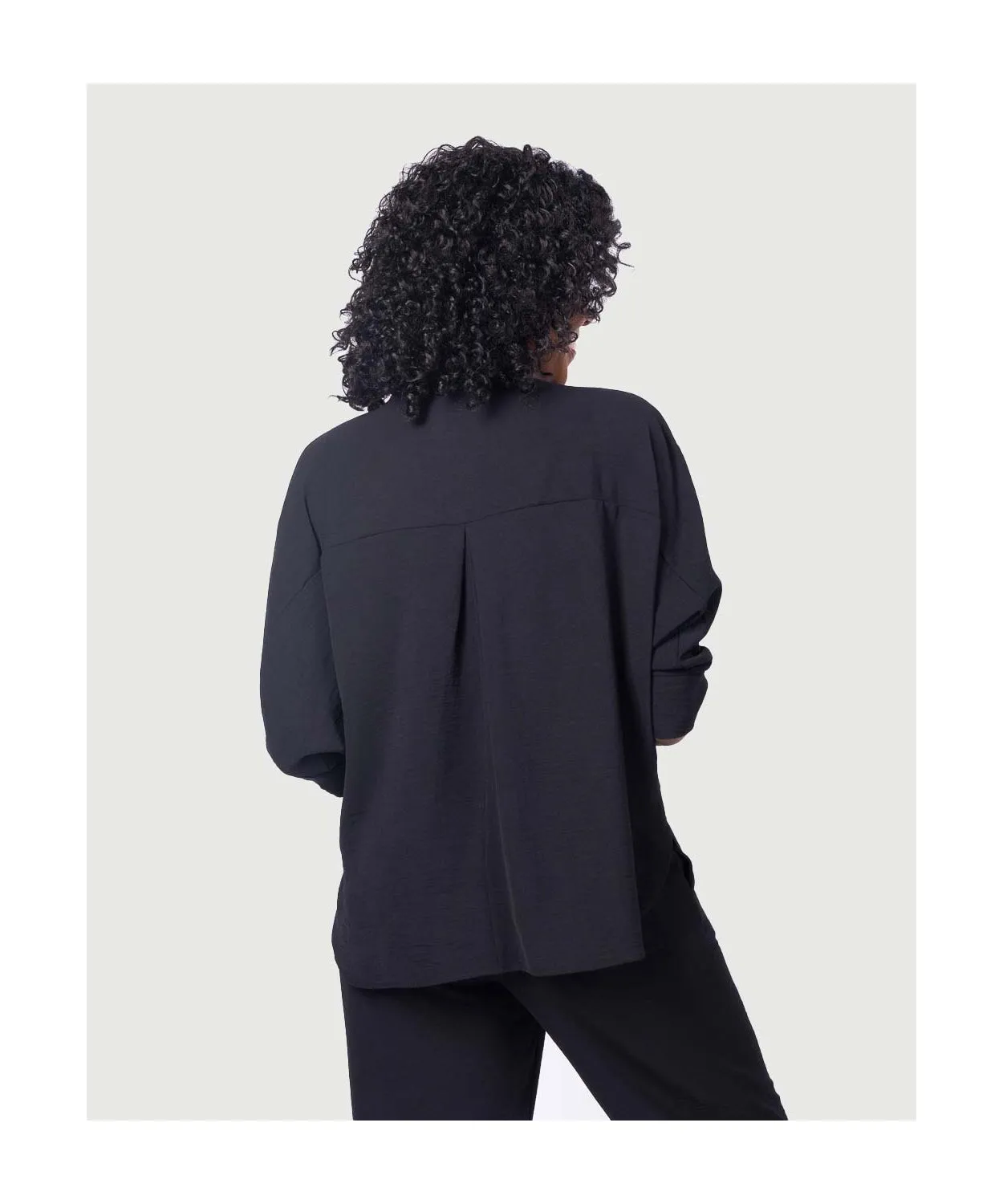 Collared Dolman Sleeve Blouse