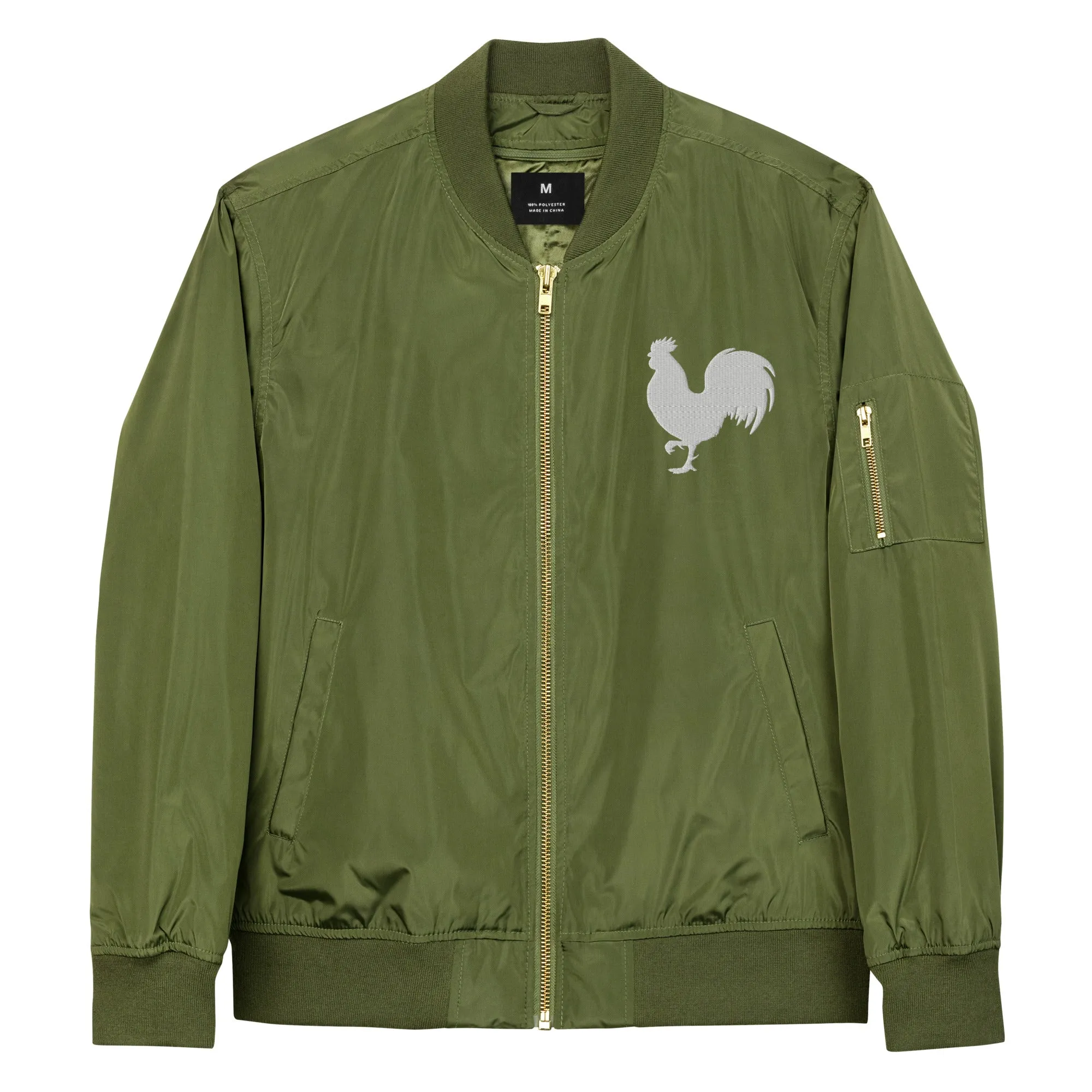 EARLE LE' BYRDE "Rooster" Logo Lightweight Bomber Jacket