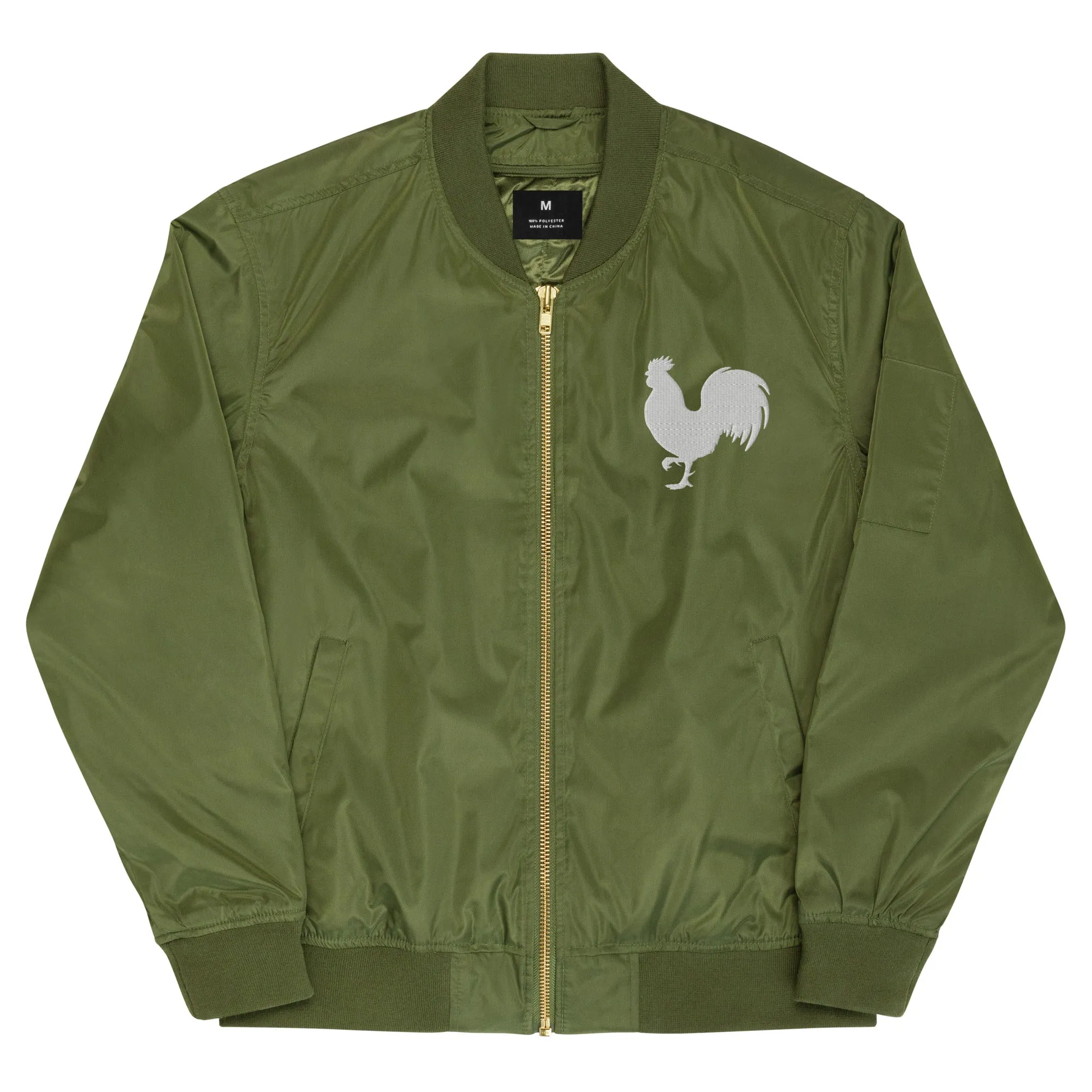 EARLE LE' BYRDE "Rooster" Logo Lightweight Bomber Jacket
