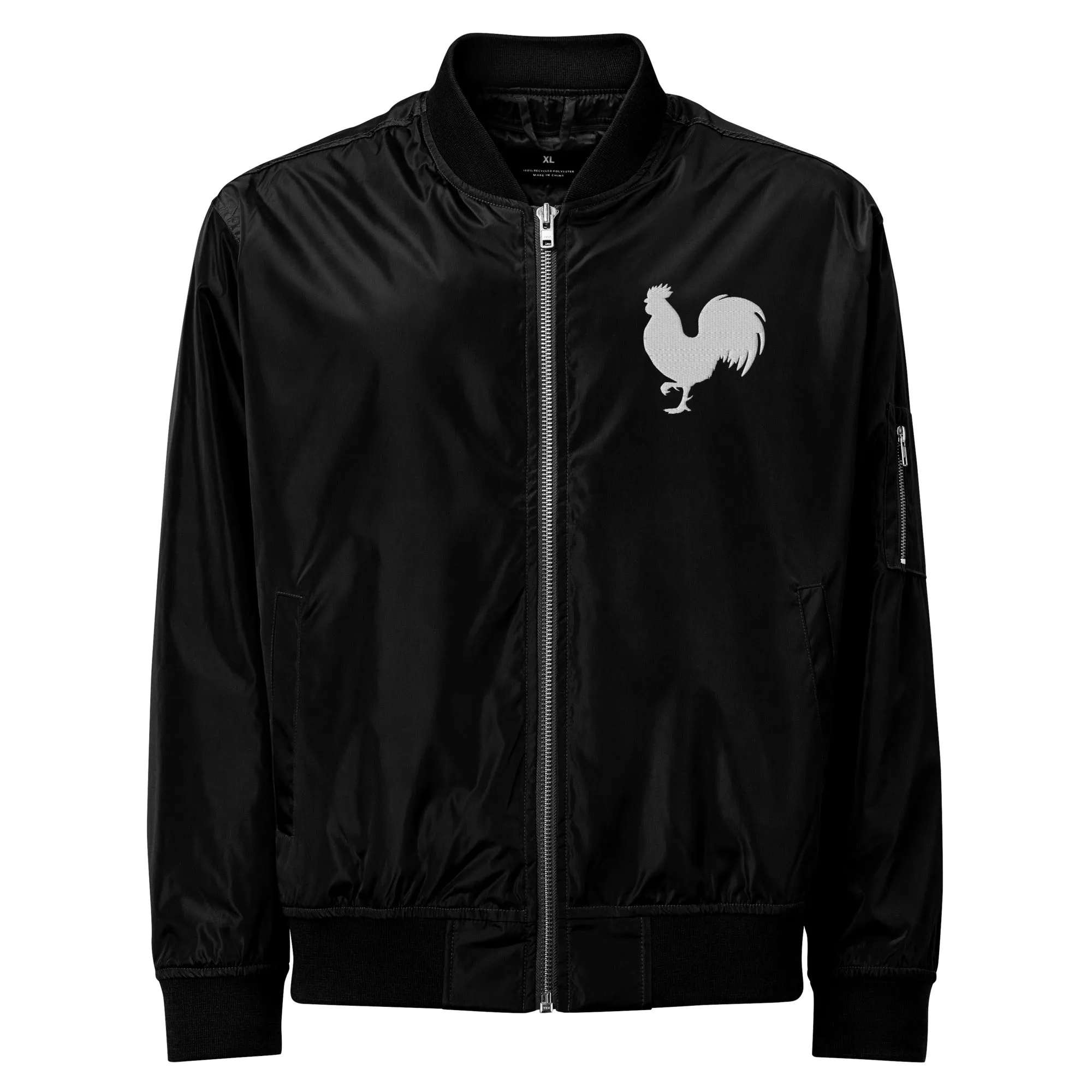 EARLE LE' BYRDE "Rooster" Logo Lightweight Bomber Jacket