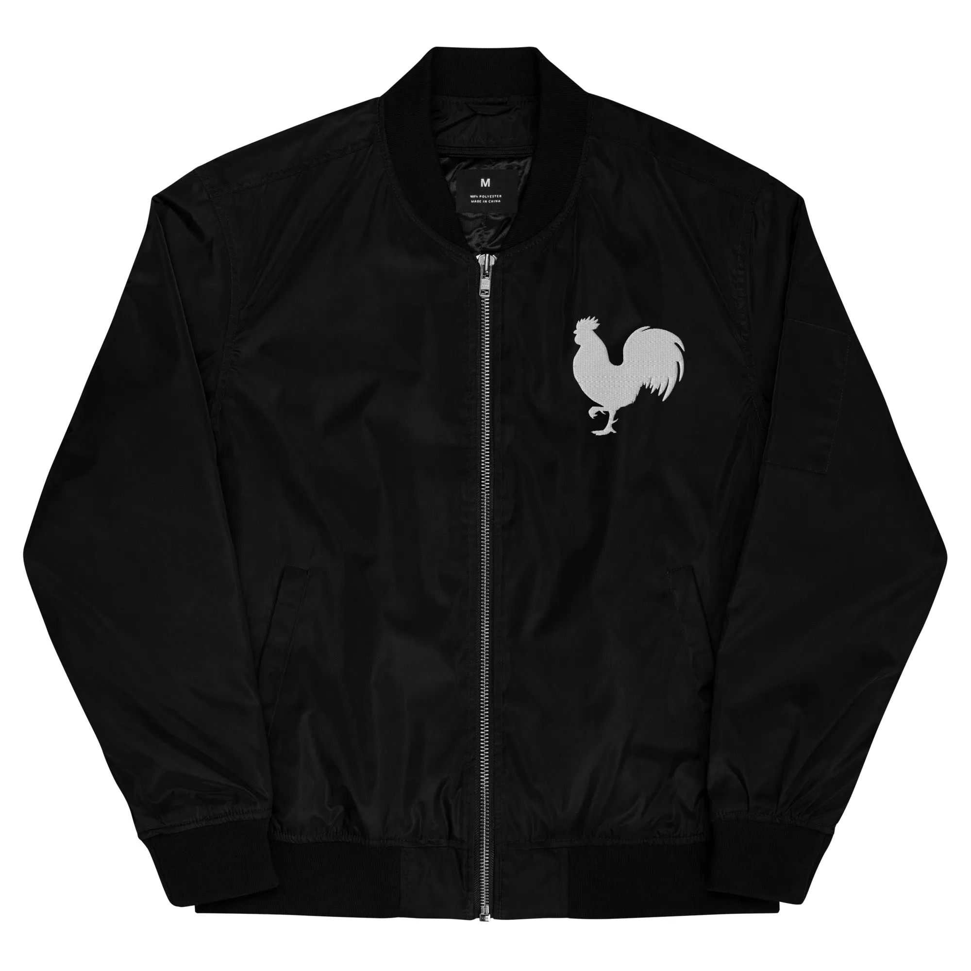 EARLE LE' BYRDE "Rooster" Logo Lightweight Bomber Jacket