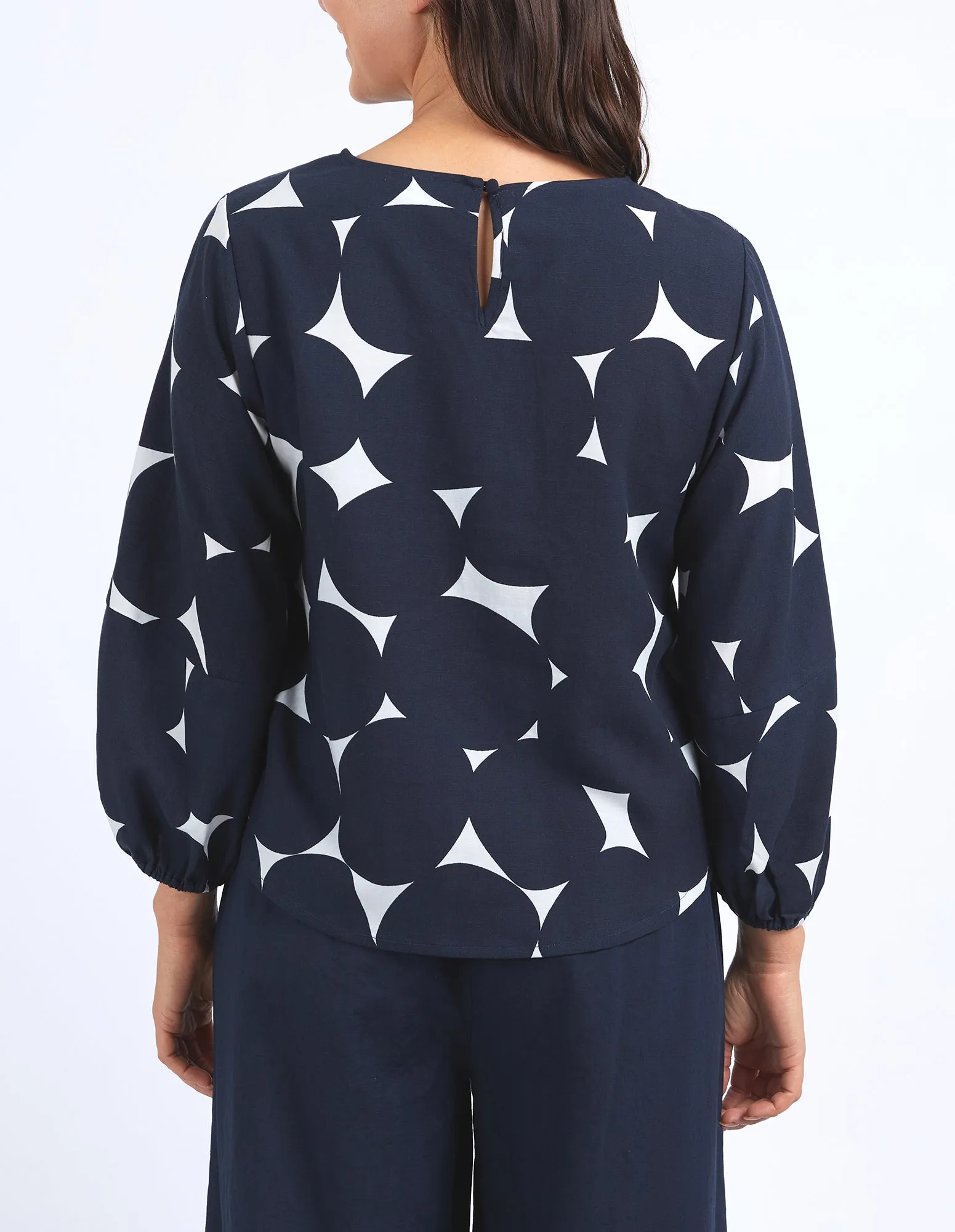 Elm Demi Spot Top - Spot Print