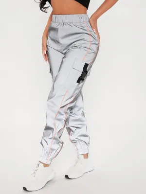 Flap Pocket Buckle Cargo Pants