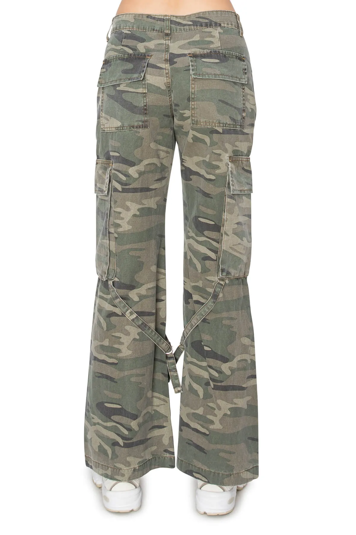 Flare Cargo Pants - Camouflage
