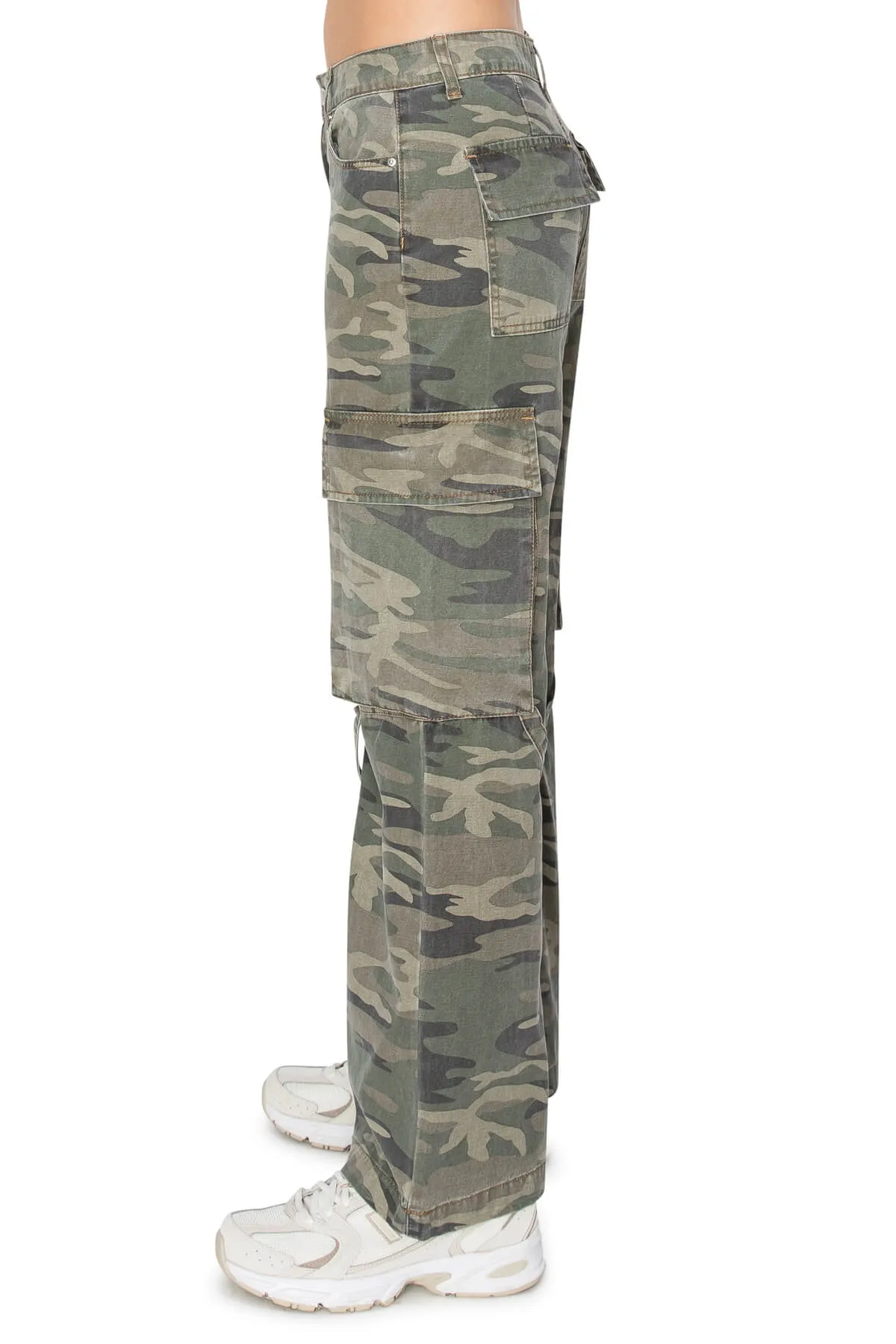 Flare Cargo Pants - Camouflage