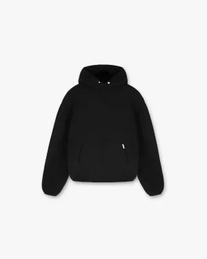 Fleece Oversized Hoodie - Black