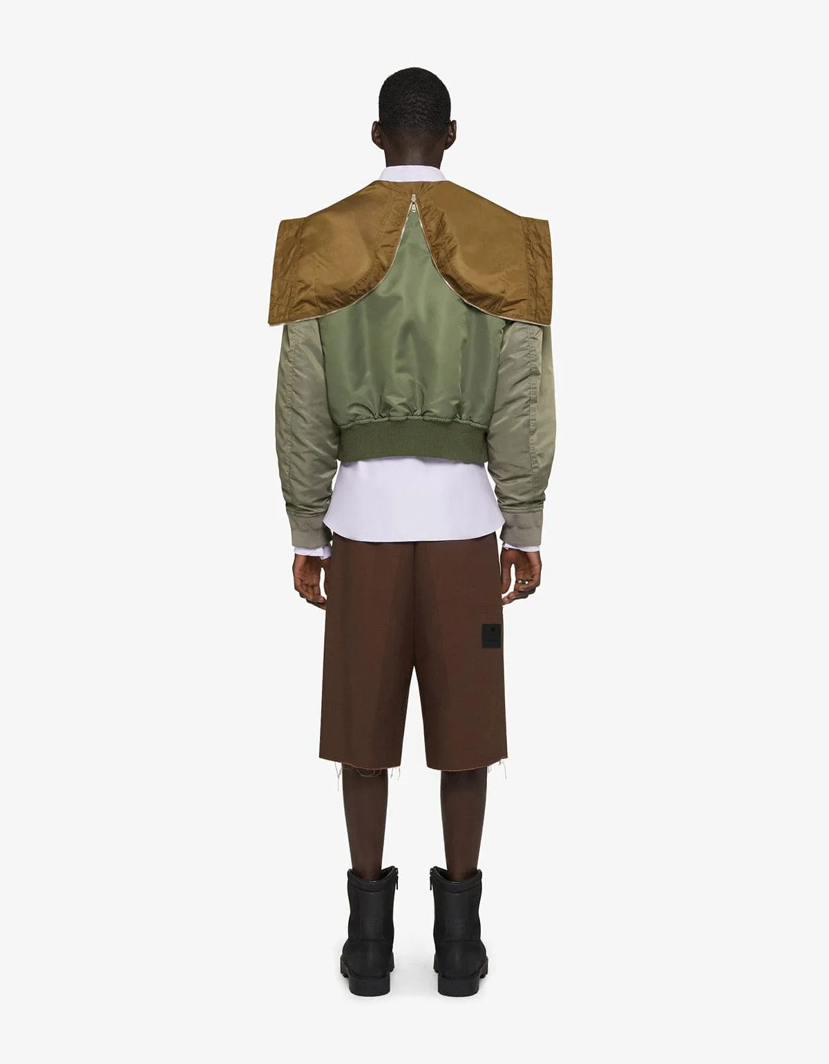 Givenchy Green Hooded Bomber Jacket