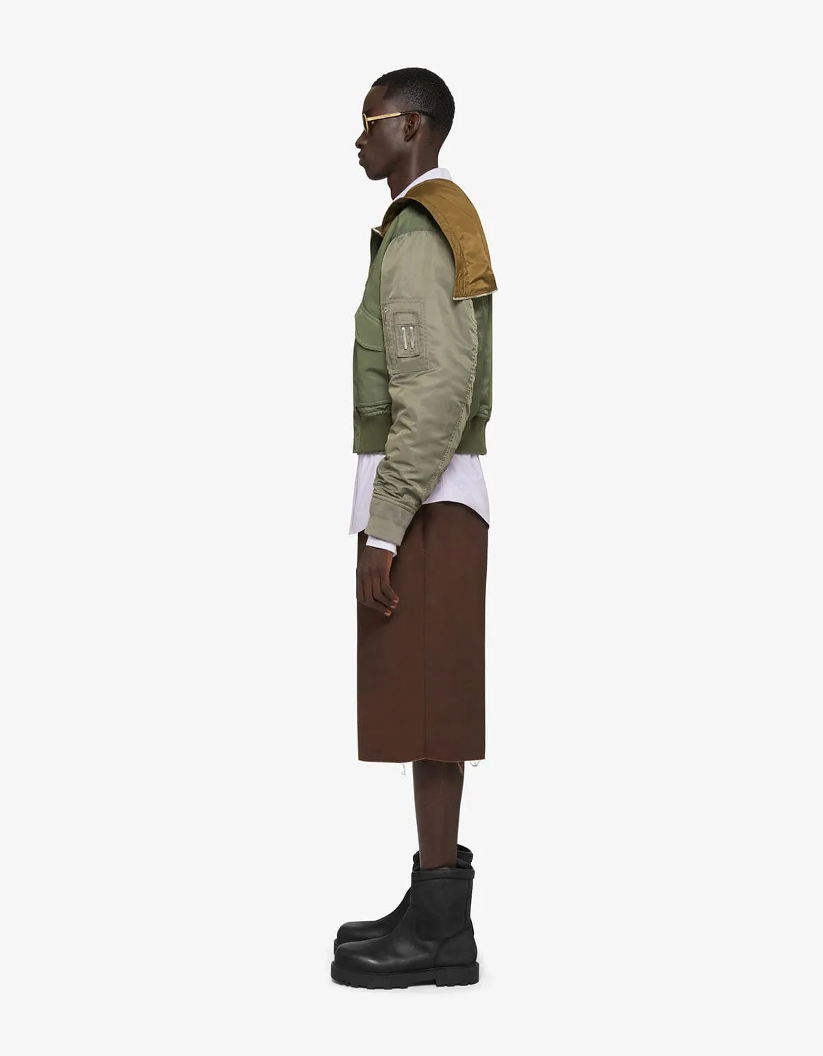 Givenchy Green Hooded Bomber Jacket
