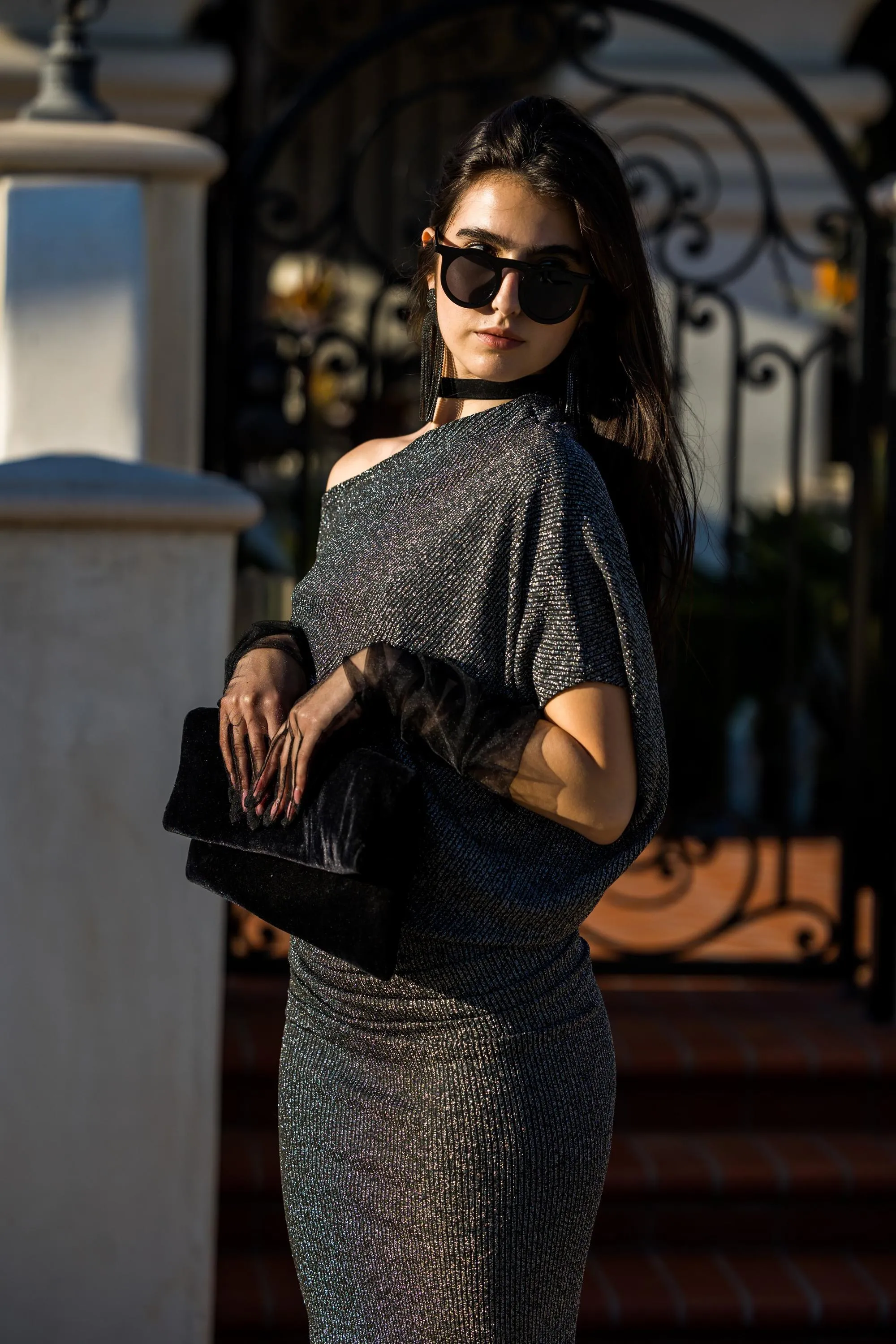 Gunmetal Angle Dress