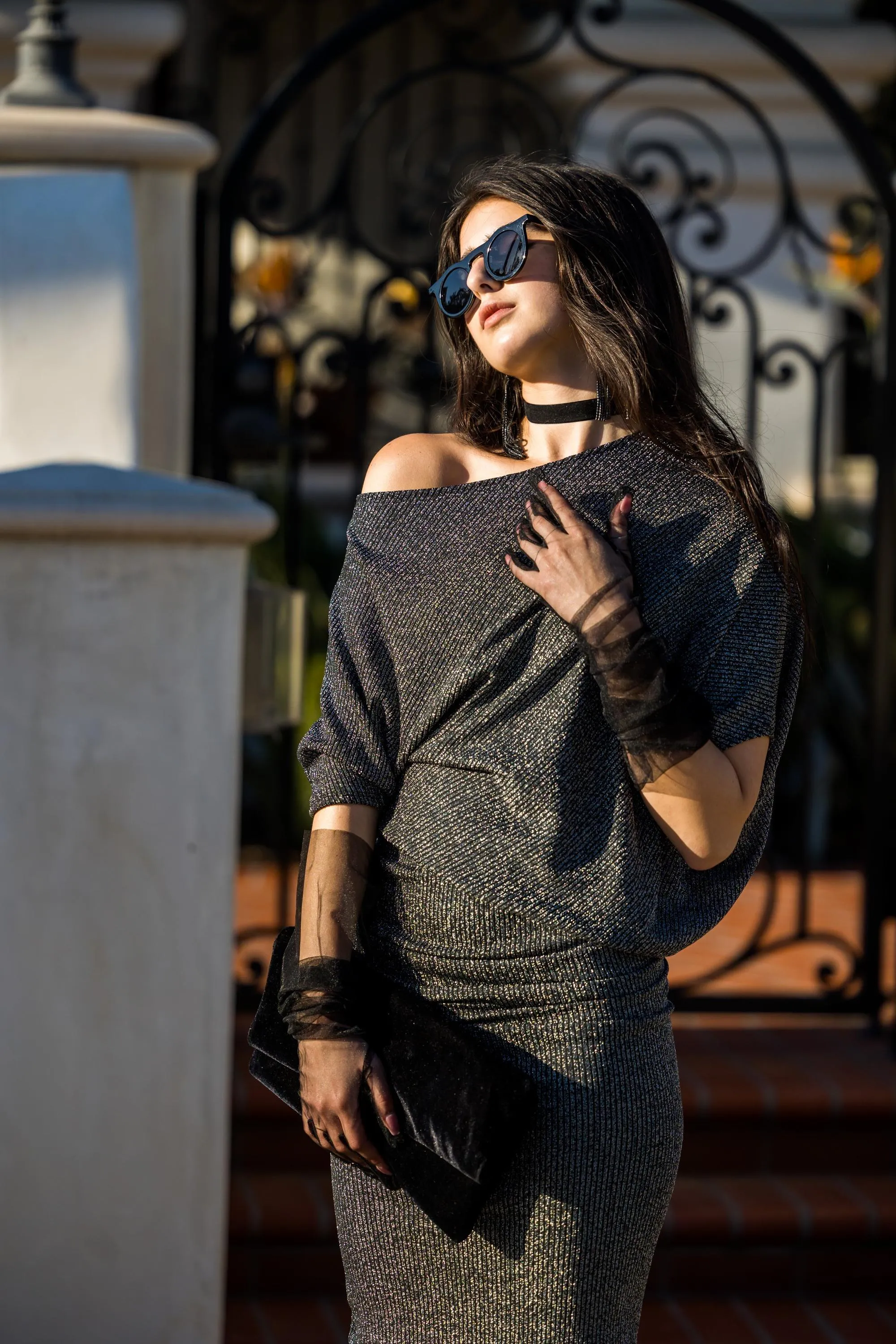 Gunmetal Angle Dress