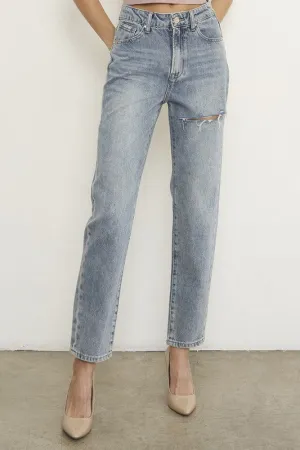 High Waist Straight Jeans