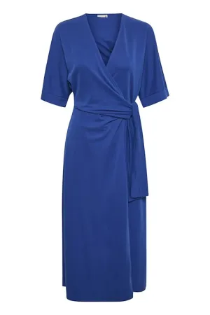 JaiIW Wrap Dress - Greek Blue