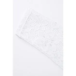 Ketty More Women Round Flower Lace Long Sleeves Blouse-KMWSB849