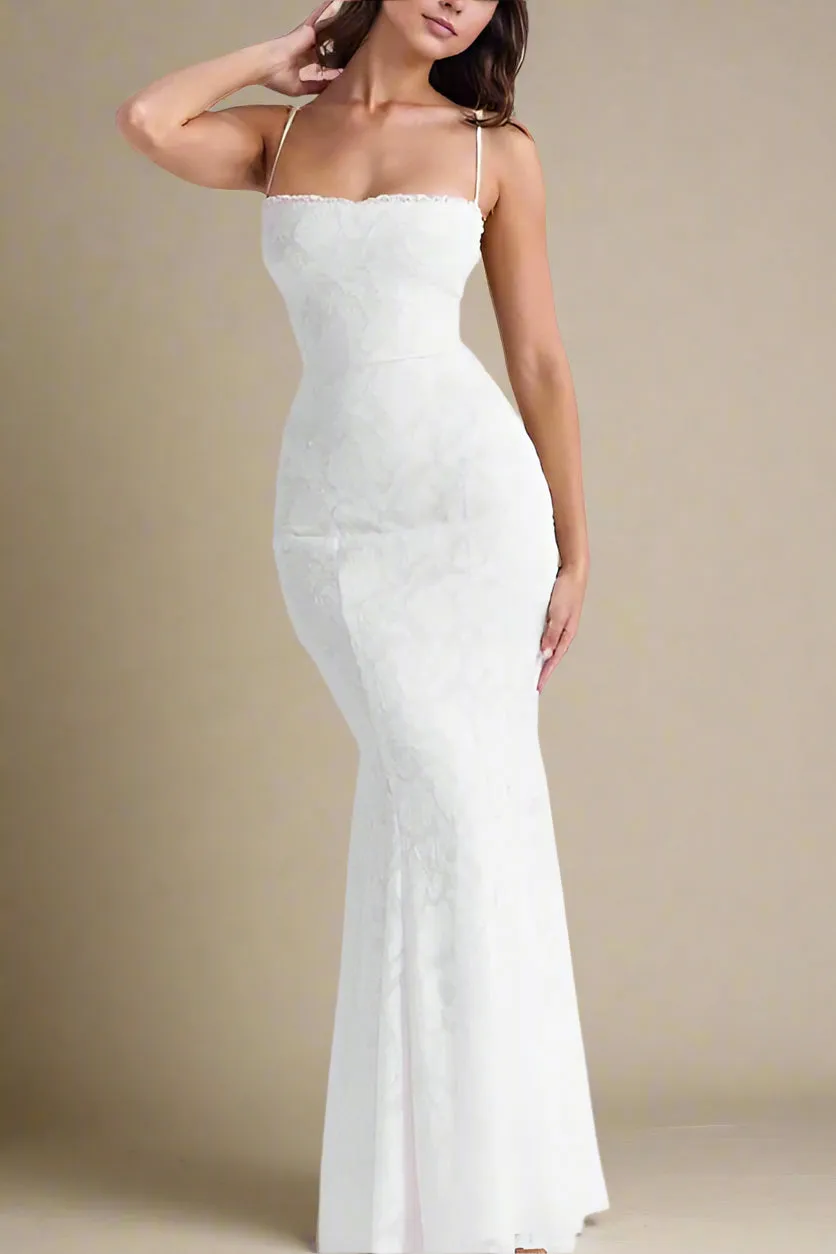 Kora Bodycon Maxi Dress - Pearl White