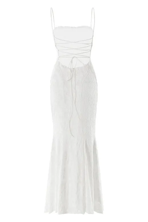 Kora Bodycon Maxi Dress - Pearl White