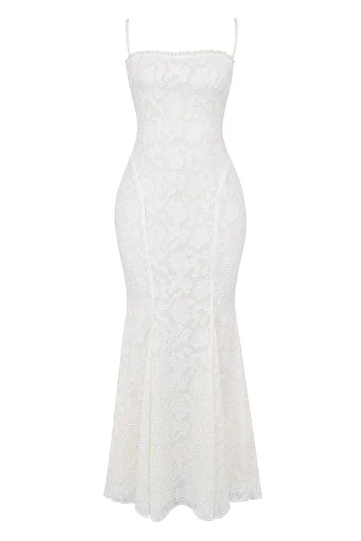 Kora Bodycon Maxi Dress - Pearl White