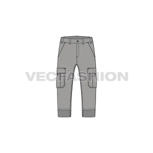 Mens Cargo Pants with Turn-up Cuffs