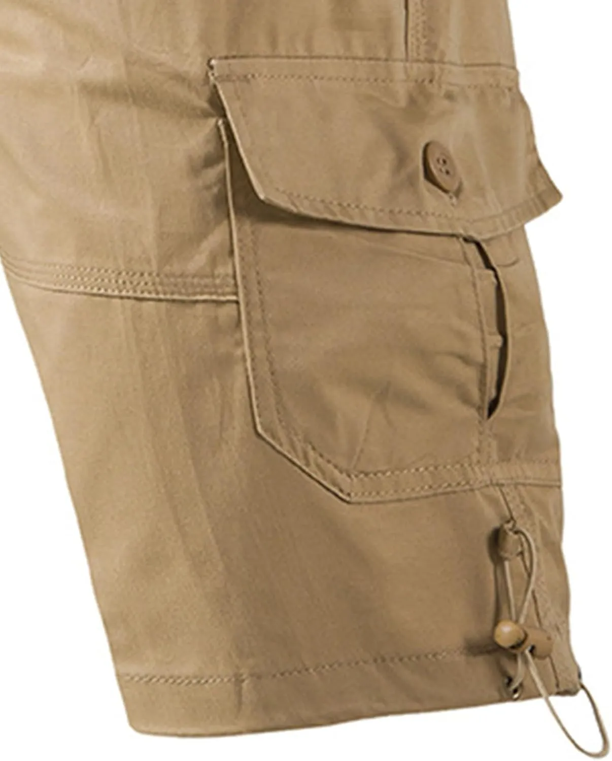 Mens Resort Wear 2025 Stretch Cargo Shorts Lightweight Wide Leg Work Shorts Summer Outdoor Multi Pockets Travel Pants