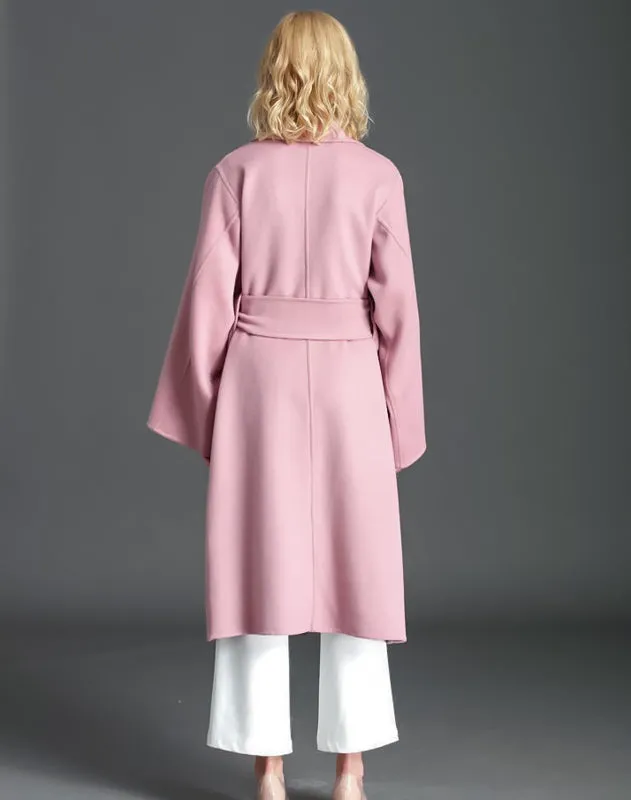 Pink Cashmere Trench Coat