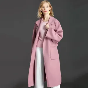 Pink Cashmere Trench Coat