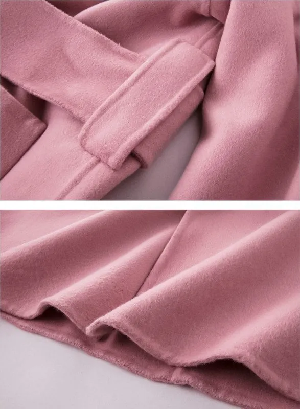 Pink Cashmere Trench Coat