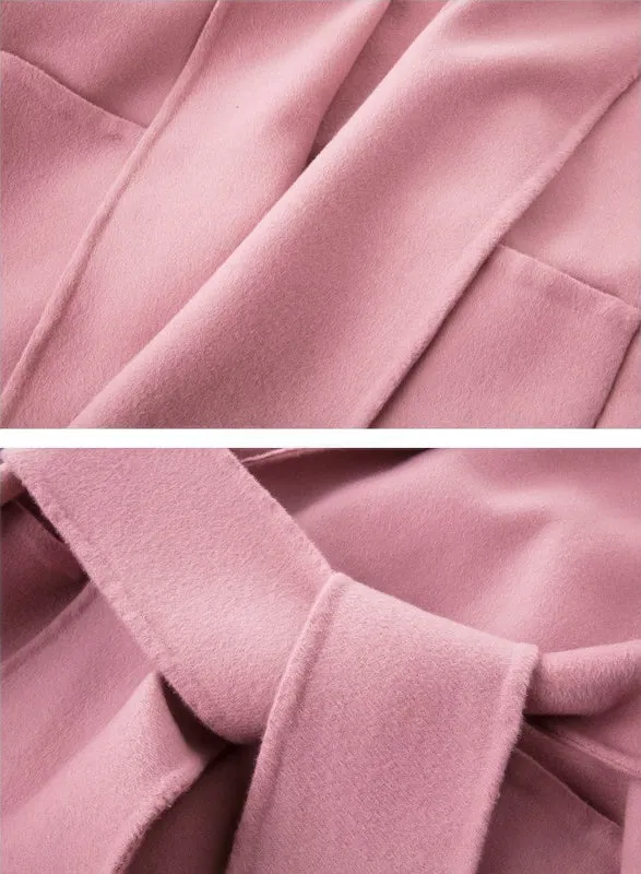 Pink Cashmere Trench Coat