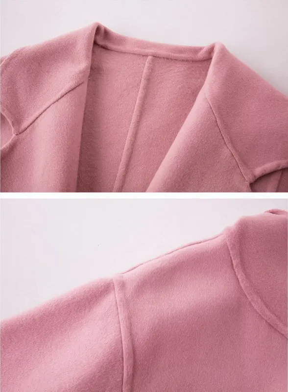 Pink Cashmere Trench Coat