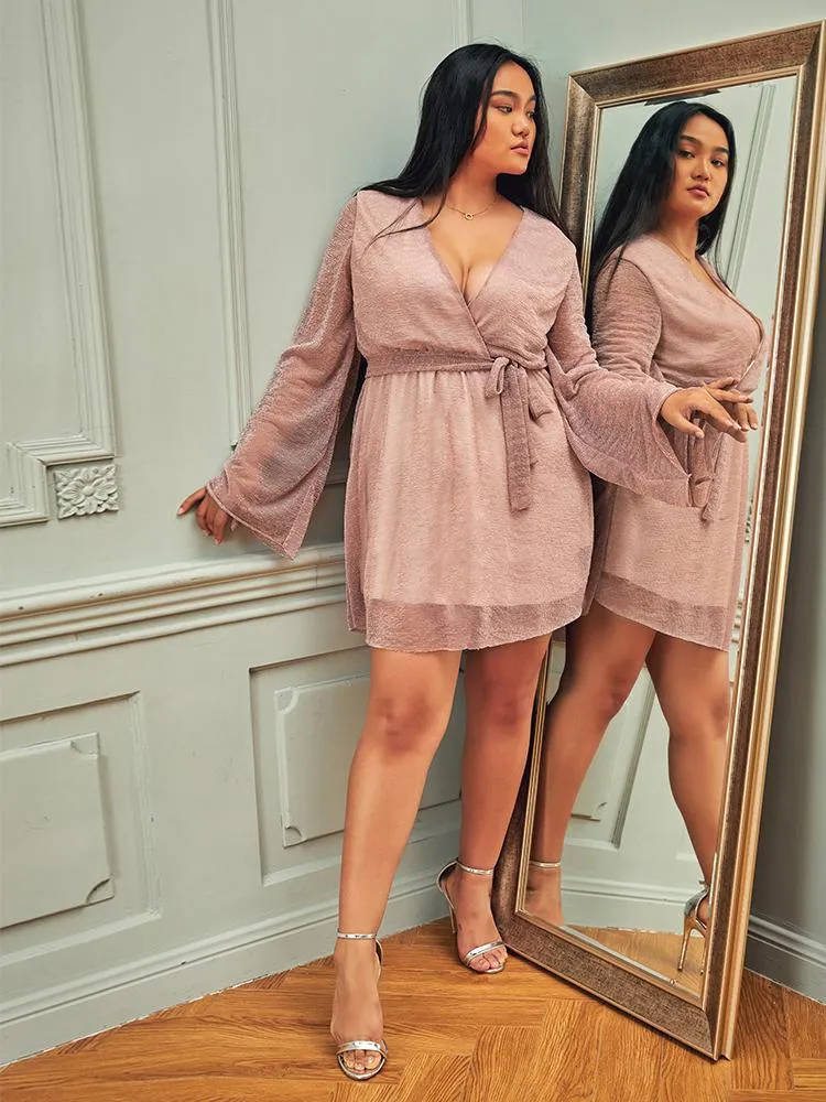 Plugging Wrap Ribbon Dress
